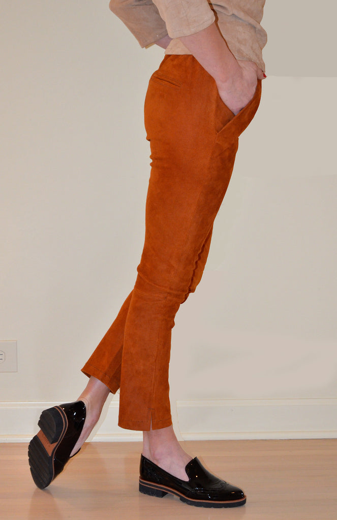 Tux Pant - Suede Leather