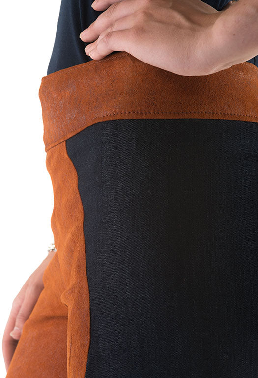 Jeans with Stretch Leather
