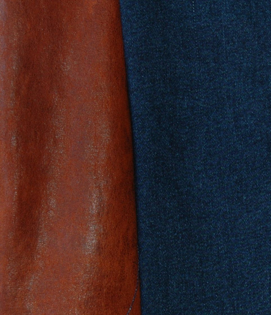 Jeans with Stretch Leather