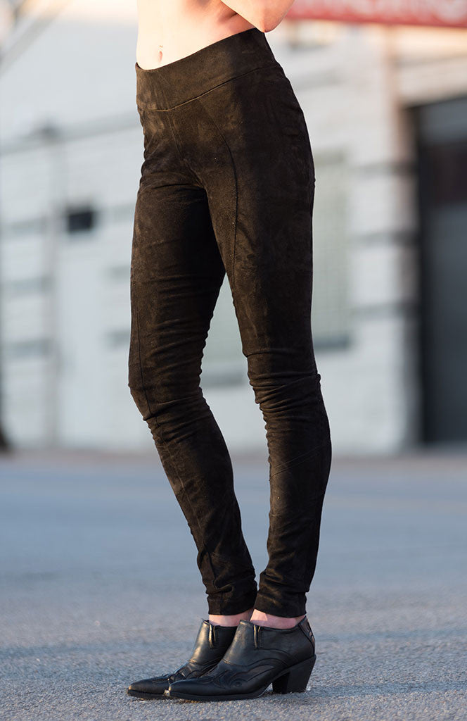 Skinny Leg - Suede Leather