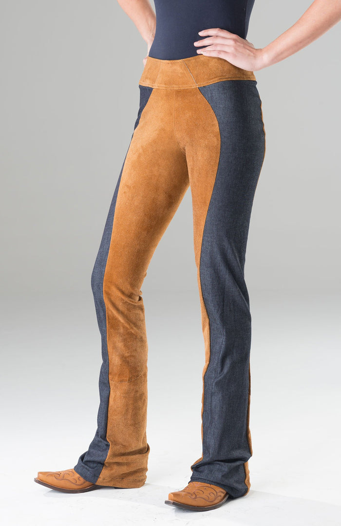 Jeans with Stretch Leather